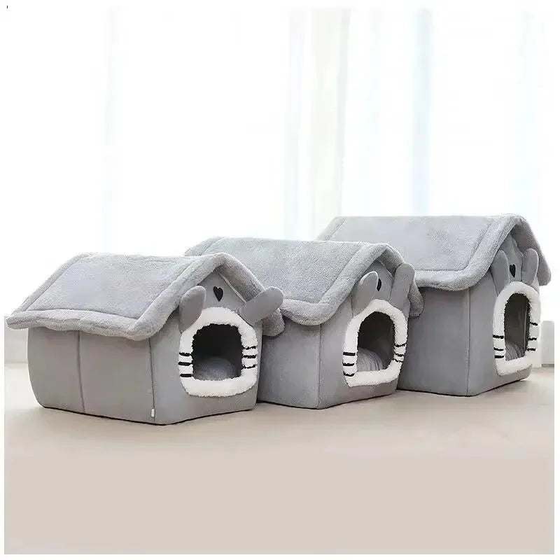 Indoor Warm Dog House: Soft Pet Bed Tent & Kennel