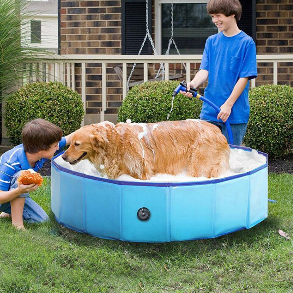 Dog Swimming Pool: Durable Foldable Pet Bath Tub