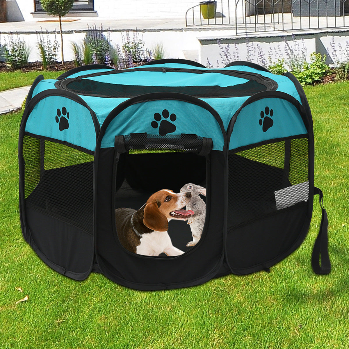 Folding Pet Tent Dog House - Portable Playpen for Large Dogs