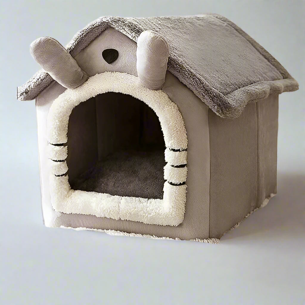 Indoor Warm Dog House: Soft Pet Bed Tent & Kennel