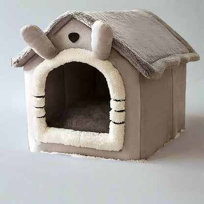 Indoor Warm Dog House: Soft Pet Bed Tent & Kennel