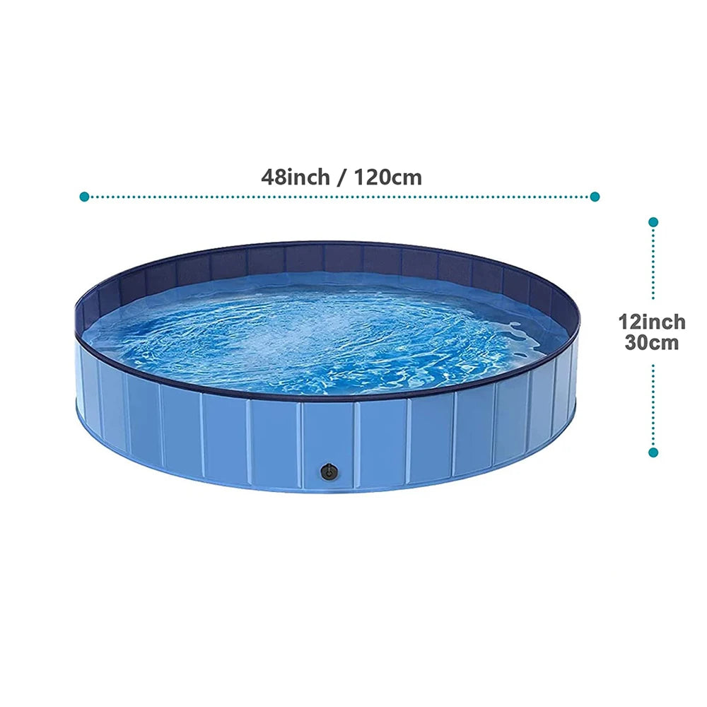 Dog Swimming Pool: Durable Foldable Pet Bath Tub