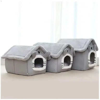 Indoor Warm Dog House: Soft Pet Bed Tent & Kennel