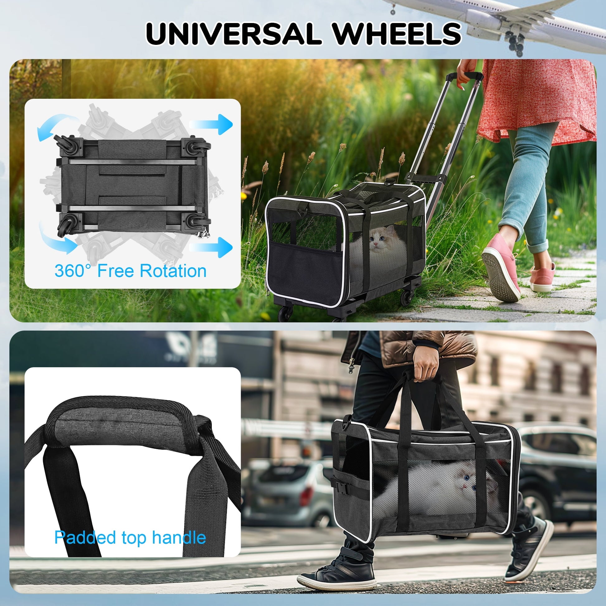 Pet Carrier with Wheels: Travel with Dogs & Cats Easily
