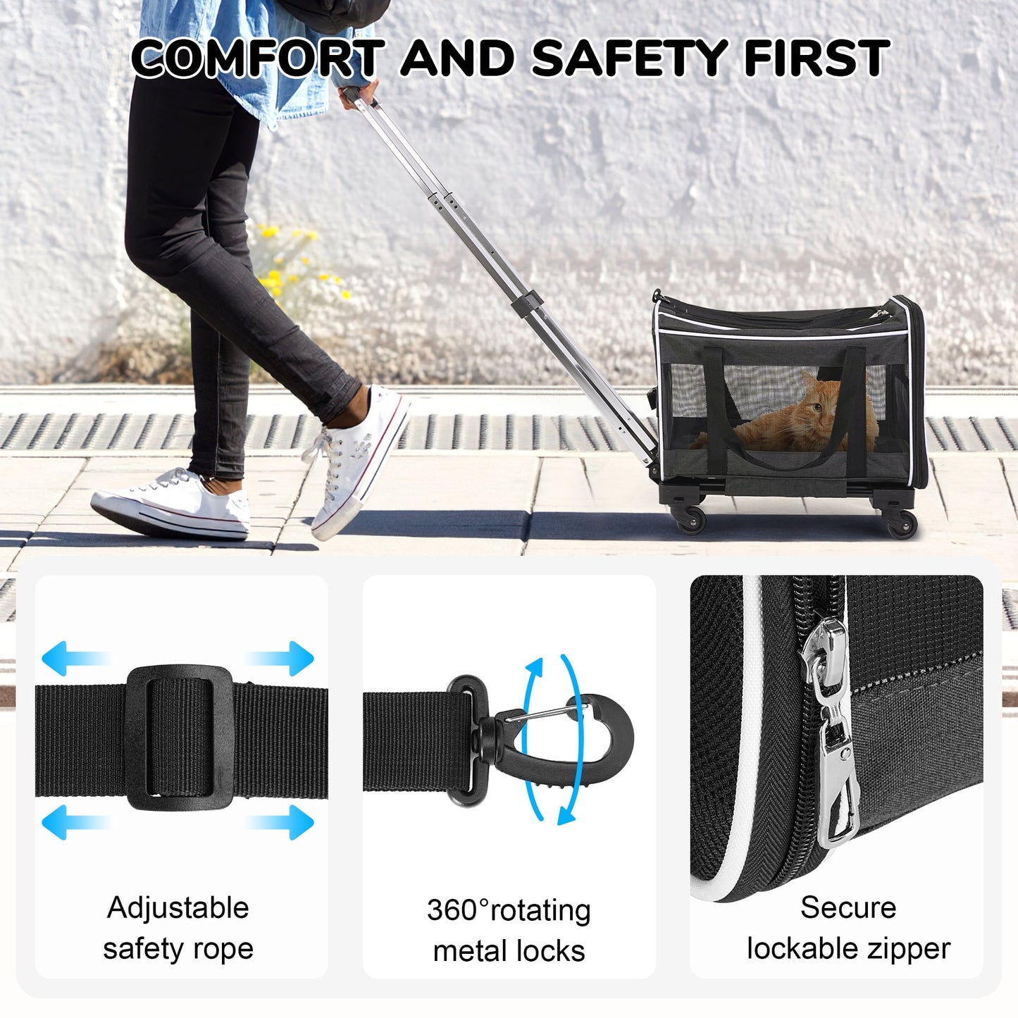Pet Carrier with Wheels: Travel with Dogs & Cats Easily