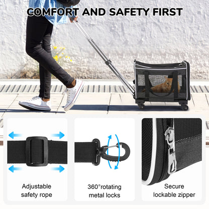 Pet Carrier with Wheels: Travel with Dogs & Cats Easily