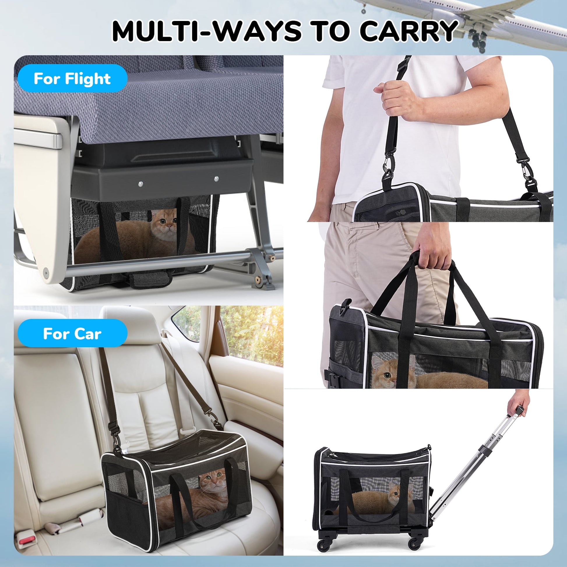 Pet Carrier with Wheels: Travel with Dogs & Cats Easily
