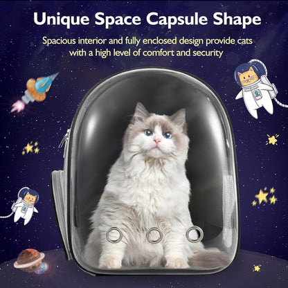 Pet Carrier Backpack: Breathable Bubble Bag for Cats & Dogs