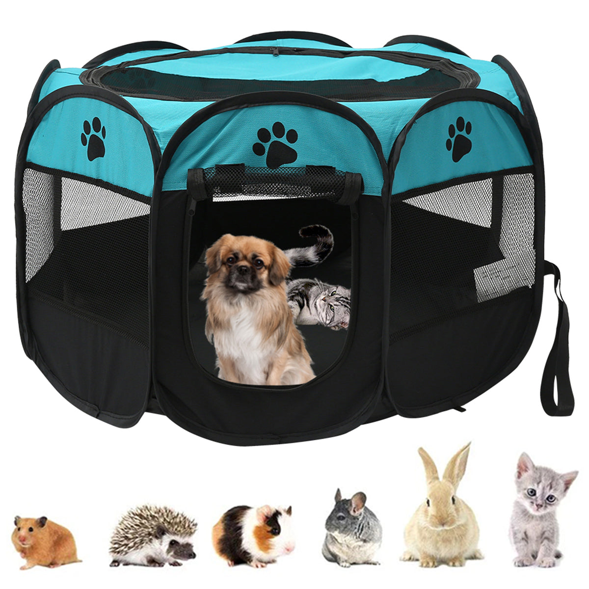 Folding Pet Tent Dog House - Portable Playpen for Large Dogs