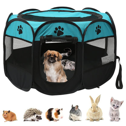 Folding Pet Tent Dog House - Portable Playpen for Large Dogs