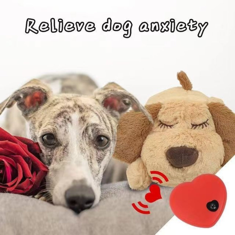 Dog Heartbeat Toy Anxiety Relief Plush for Puppies