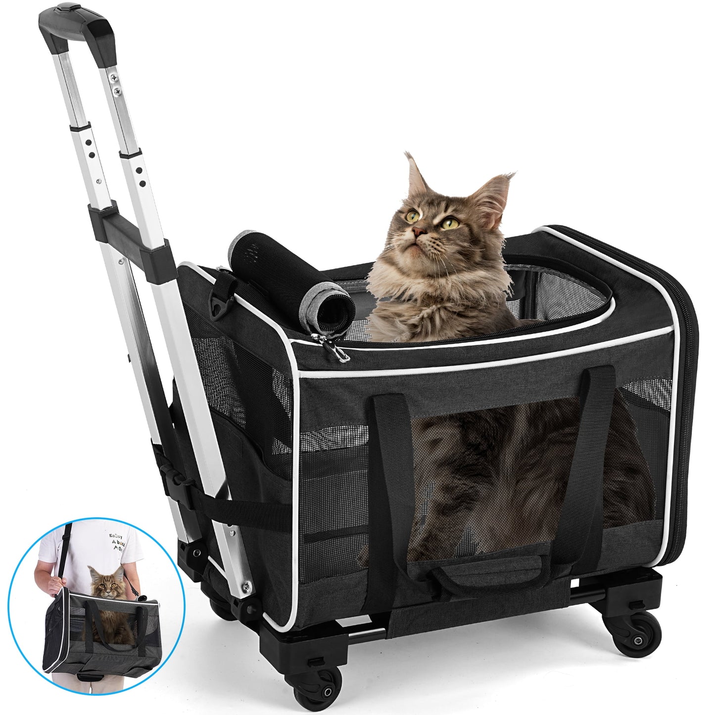 Pet Carrier with Wheels: Travel with Dogs & Cats Easily