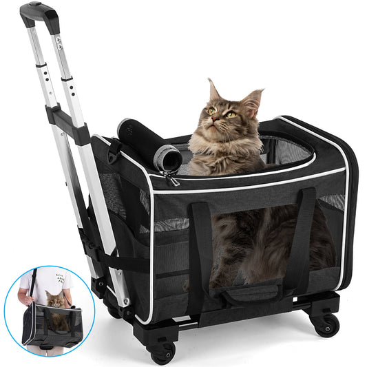 Pet Carrier with Wheels: Travel with Dogs & Cats Easily